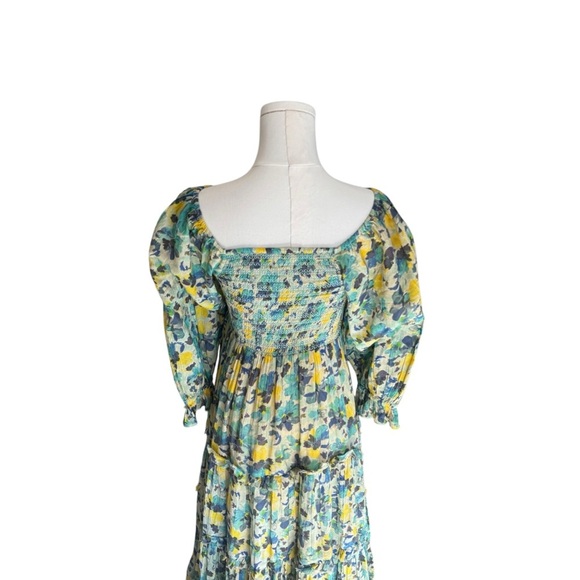 LoveShackFancy x Revolve - Floral Print Capri Dress in Acai Berry Sz XS - Picture 6 of 9